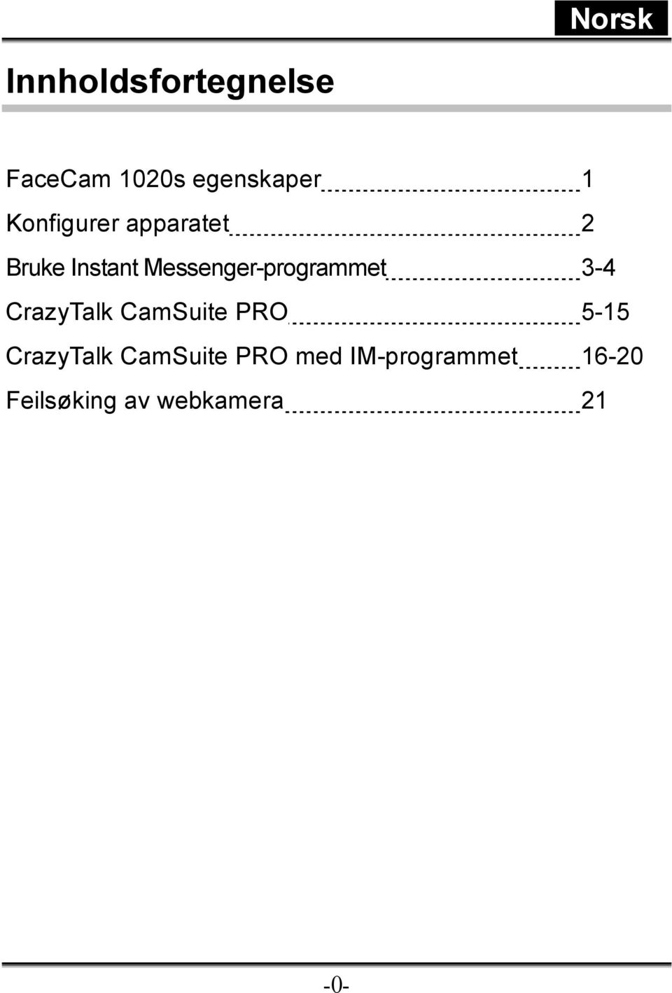 Messenger-programmet 3-4 CrazyTalk CamSuite PRO 5-15