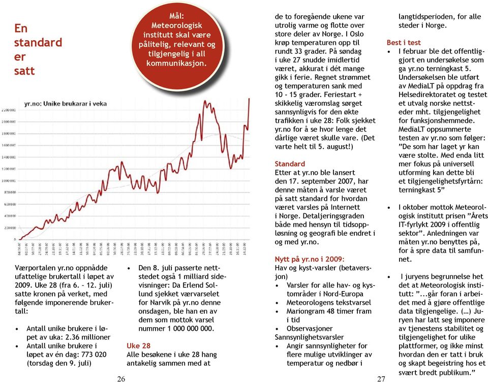 juli) Mål: institutt skal være pålitelig, relevant og tilgjengelig i all kommunikasjon. Den 8.