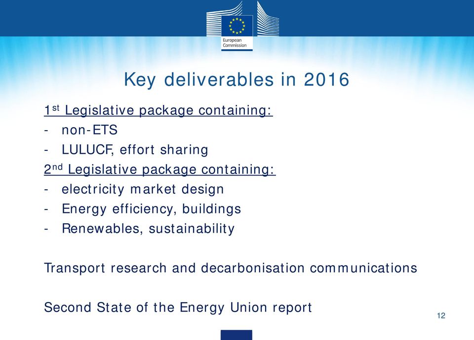 market design - Energy efficiency, buildings - Renewables, sustainability