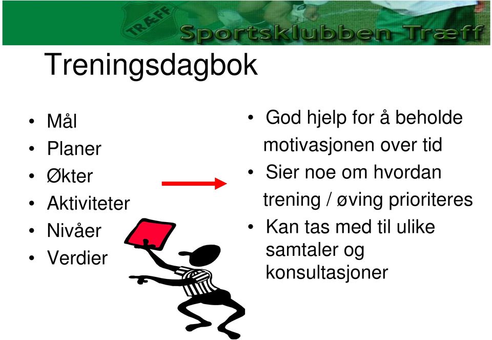 tid Sier noe om hvordan trening / øving