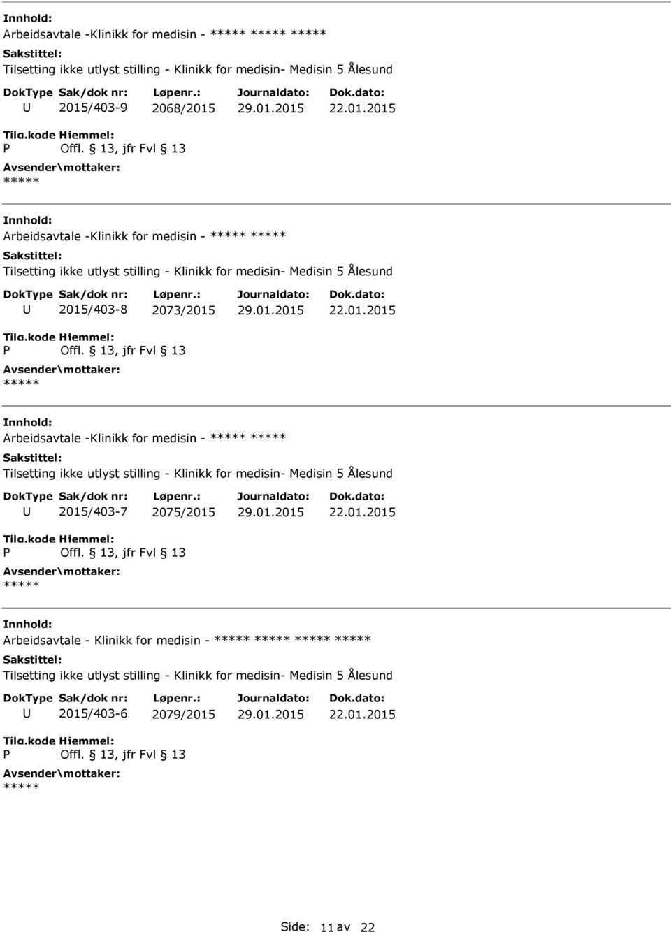 Arbeidsavtale -Klinikk for medisin - 2015/403-7 2075/2015