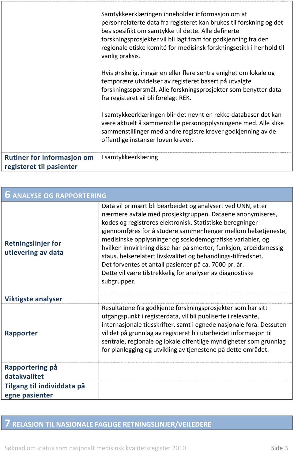 Hvis ønskelig, inngår en eller flere sentra enighet om lokale og temporære utvidelser av registeret basert på utvalgte forskningsspørsmål.