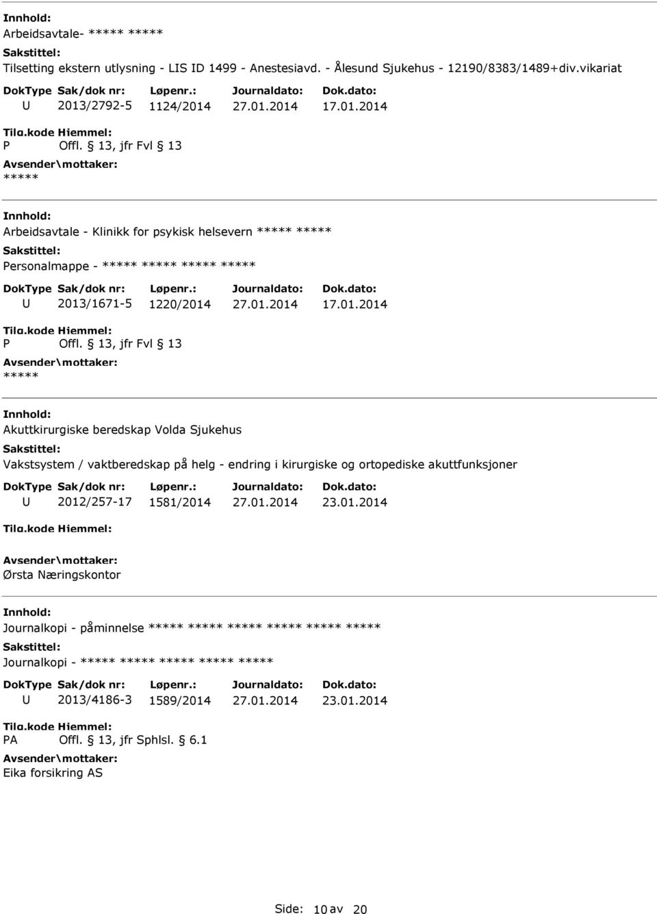 01.2014 Akuttkirurgiske beredskap Volda Sjukehus Vakstsystem / vaktberedskap på helg - endring i kirurgiske og ortopediske