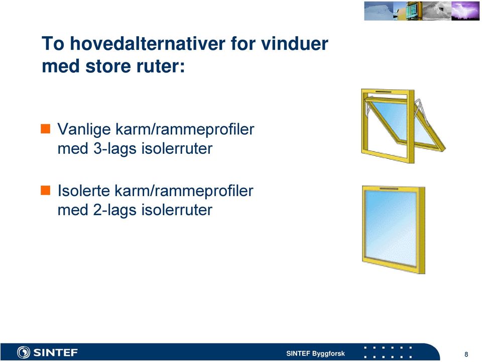 karm/rammeprofiler med 3-lags