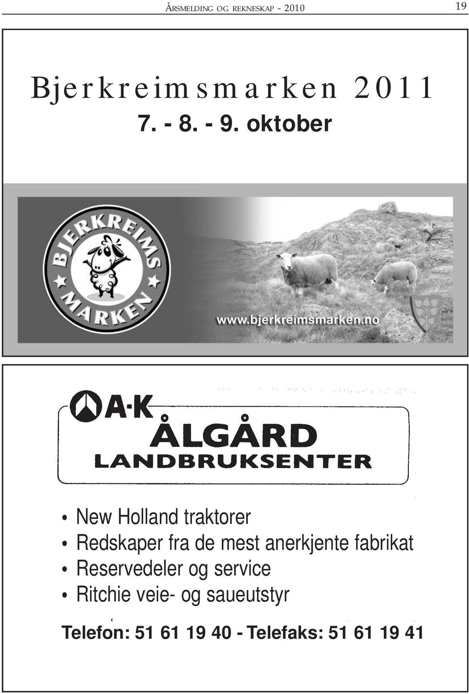 oktober New Holland traktorer Redskaper fra de mest