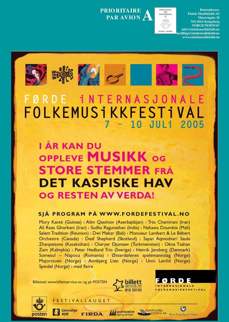 NORGE/NORWAY info@etniskmusikklubb.