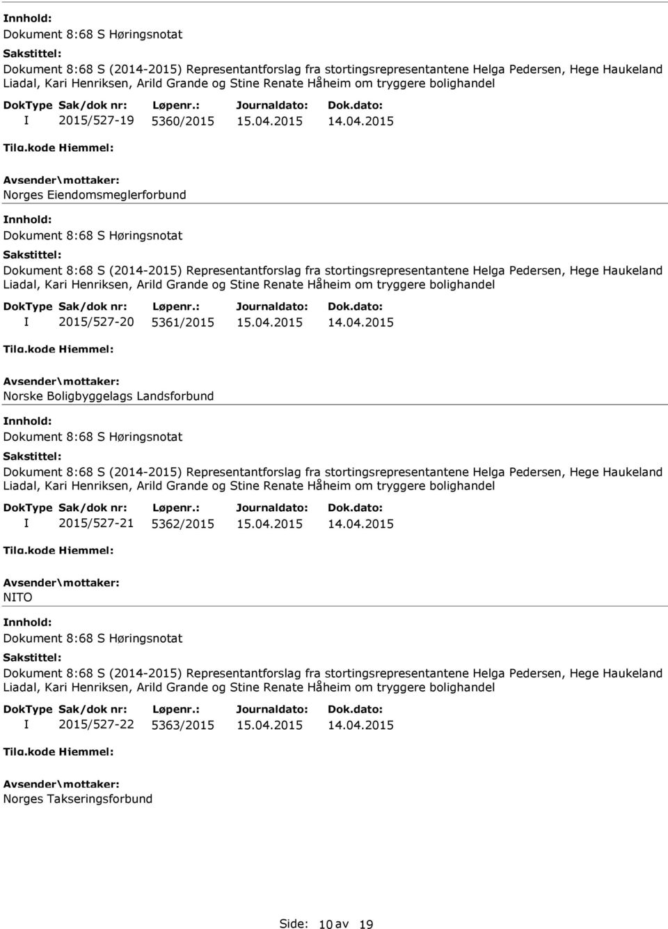 tryggere bolighandel 2015/527-22 5363/2015 Norges Takseringsforbund Side: 10 av 19