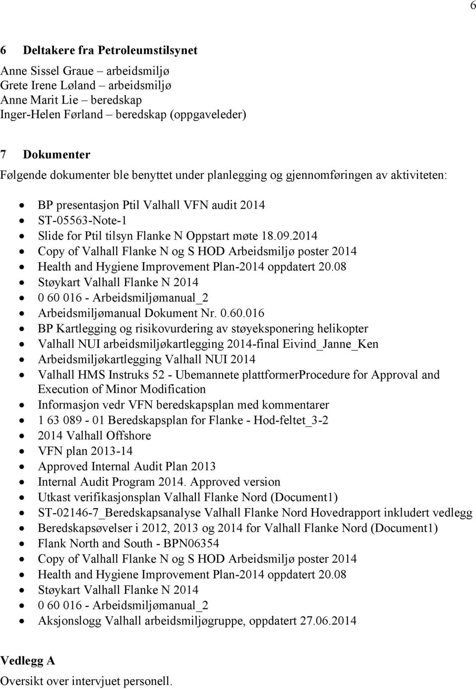 2014 Copy of Valhall Flanke N og S HOD Arbeidsmiljø poster 2014 Health and Hygiene Improvement Plan-2014 oppdatert 20.