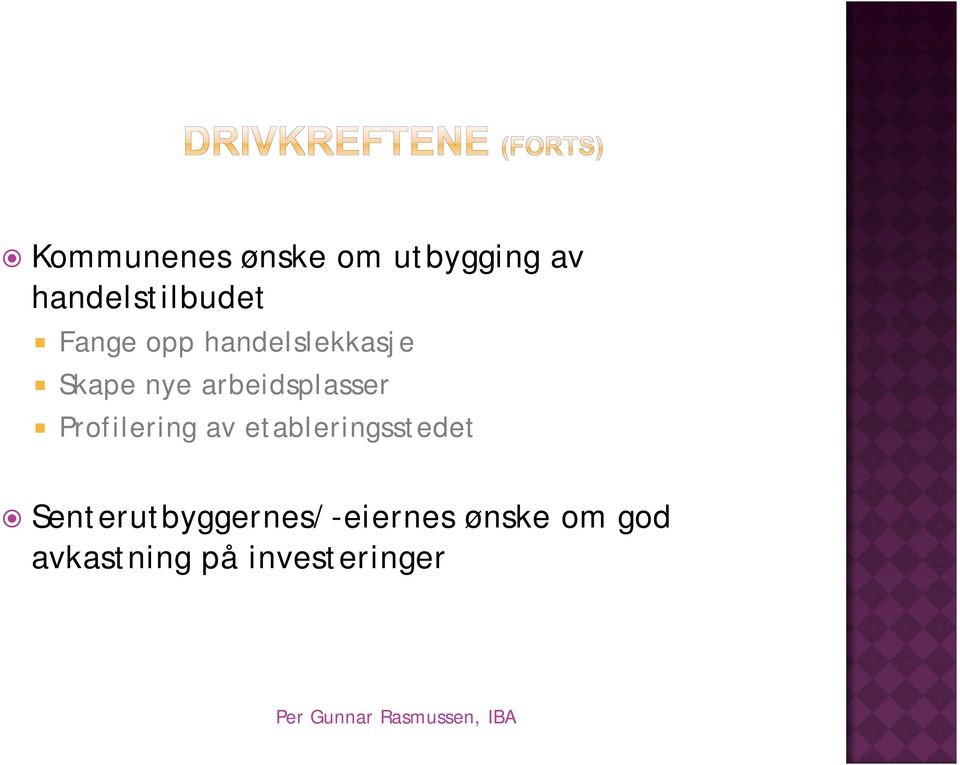 arbeidsplasser Profilering av etableringsstedet