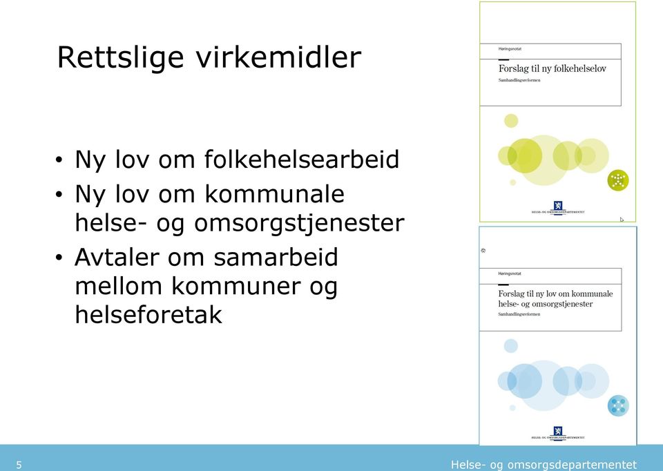 helse- og omsorgstjenester Avtaler om