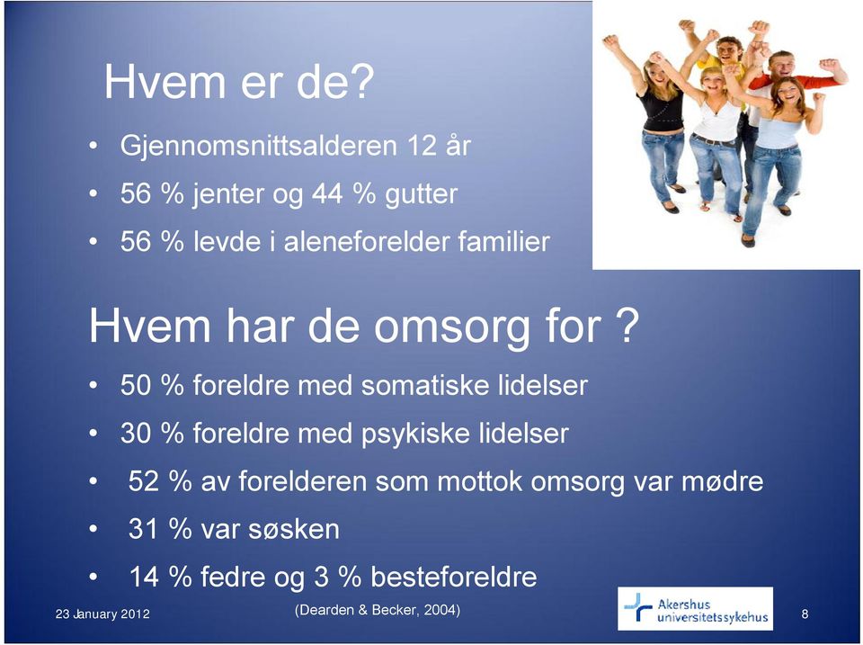 familier Hvem har de omsorg for?