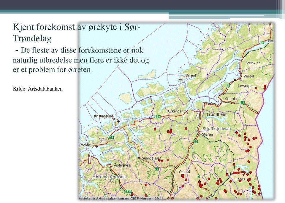 naturlig utbredelse men flere er ikke det og