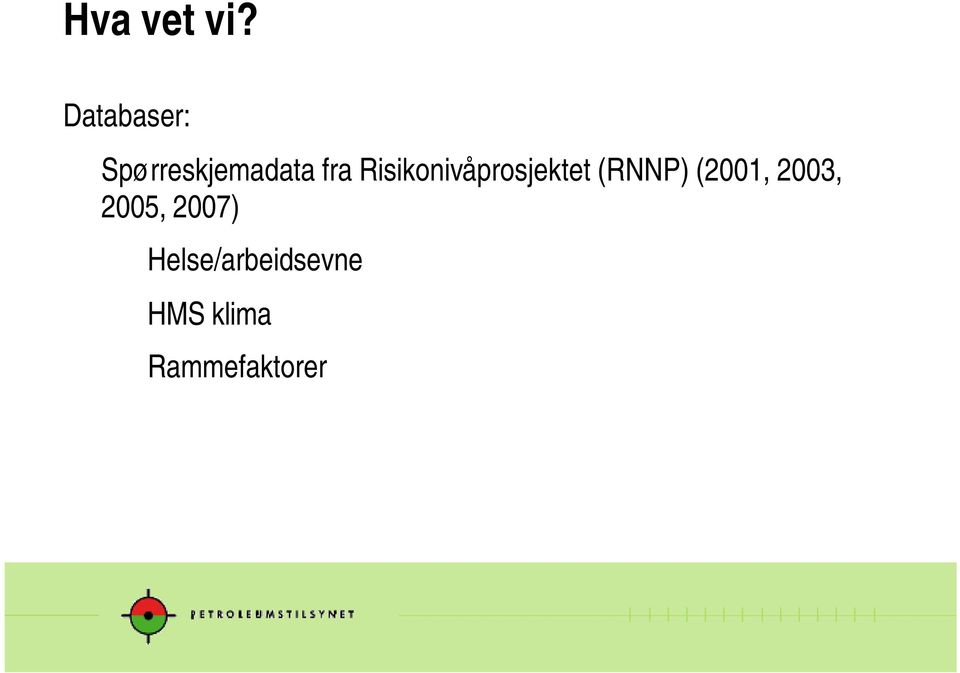 Risikonivåprosjektet (RNNP) (2001,