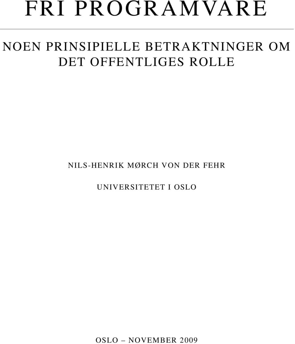 ROLLE NILS-HENRIK MØRCH VON DER