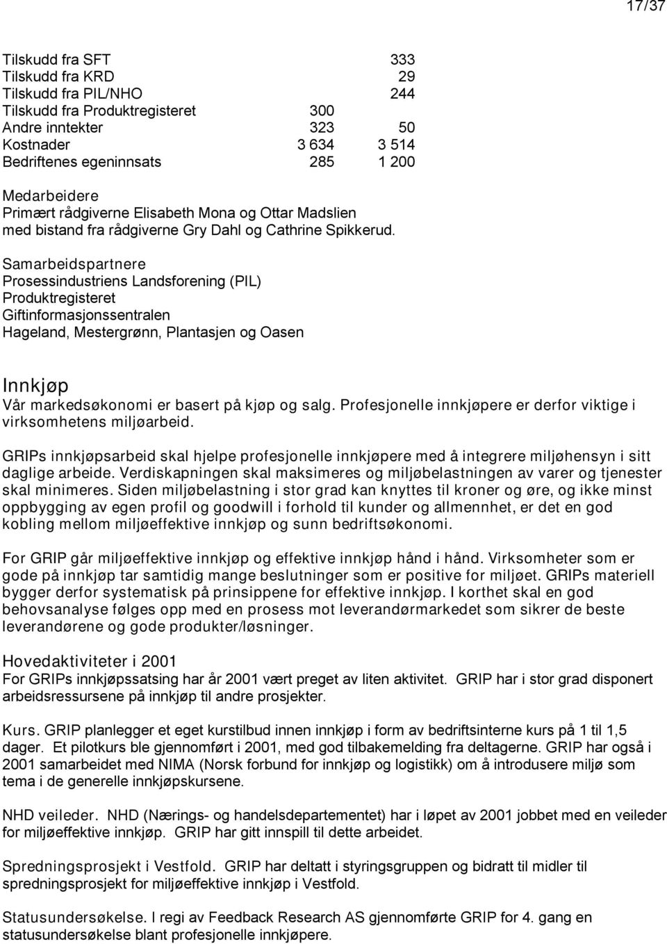 Samarbeidspartnere Prosessindustriens Landsforening (PIL) Produktregisteret Giftinformasjonssentralen Hageland, Mestergrønn, Plantasjen og Oasen Innkjøp Vår markedsøkonomi er basert på kjøp og salg.