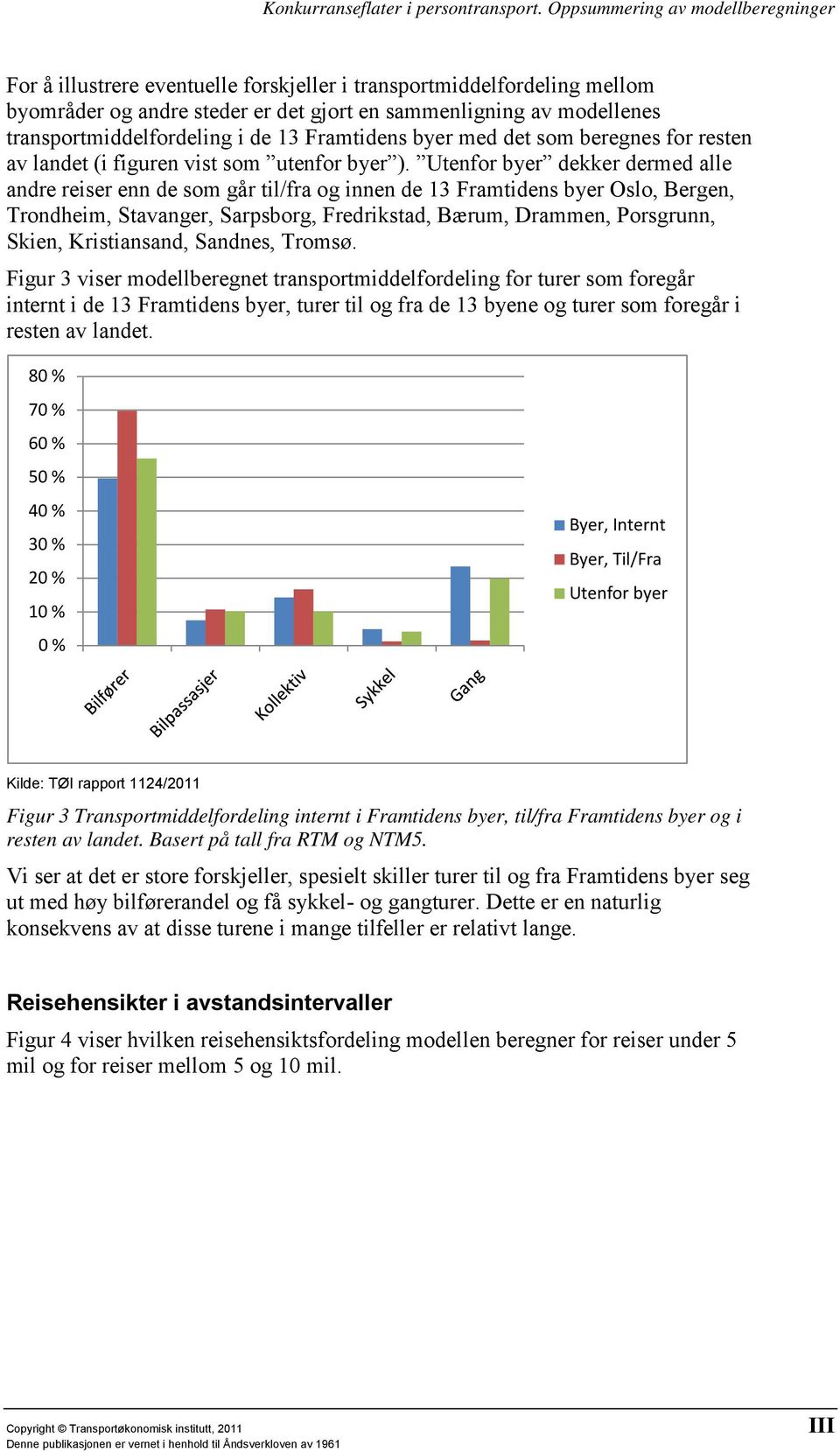 Utenfor byer dekker dermed alle andre reiser enn de som går til/fra og innen de 13 Framtidens byer Oslo, Bergen, Trondheim, Stavanger, Sarpsborg, Fredrikstad, Bærum, Drammen, Porsgrunn, Skien,