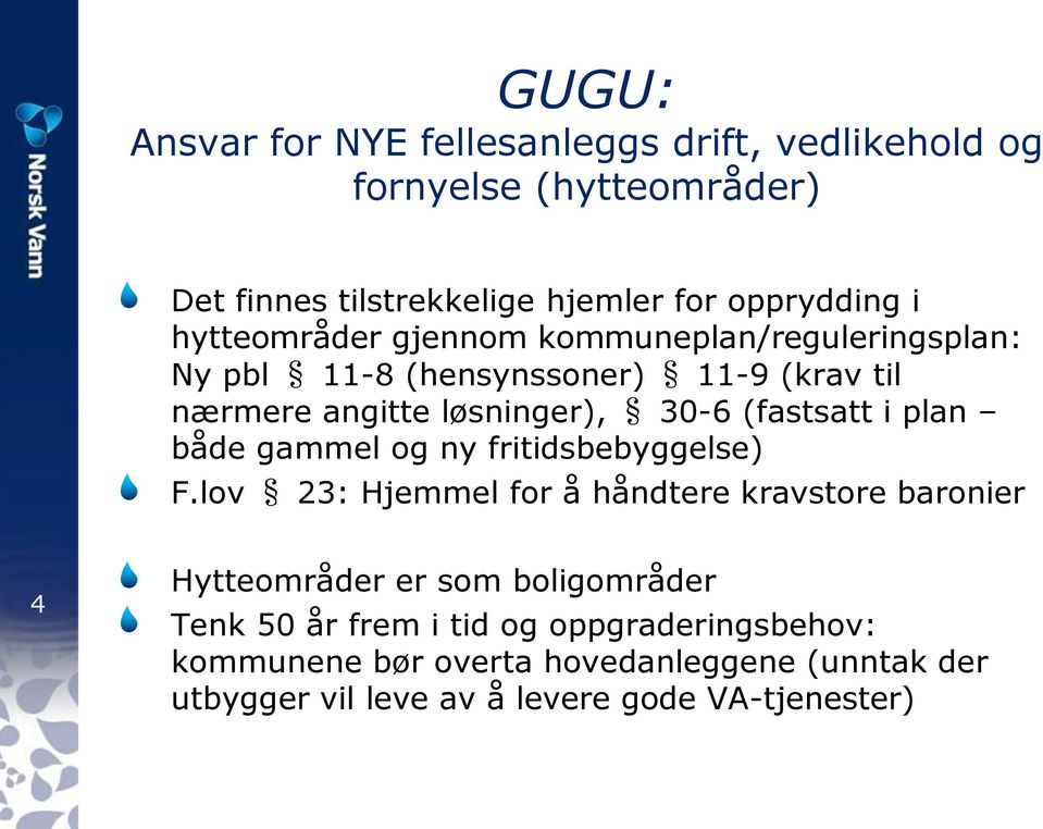 i plan både gammel og ny fritidsbebyggelse) F.