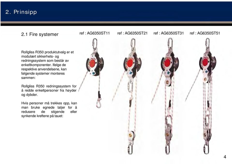 modulært sikkerhets- og redningssystem som består av enkeltkomponenter.