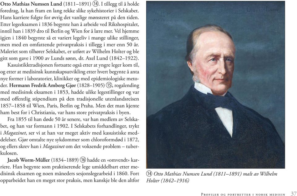 Vel hjemme igjen i 1840 begynte så et variert legeliv i mange ulike stillinger, men med en omfattende privatpraksis i tillegg i mer enn 50 år.