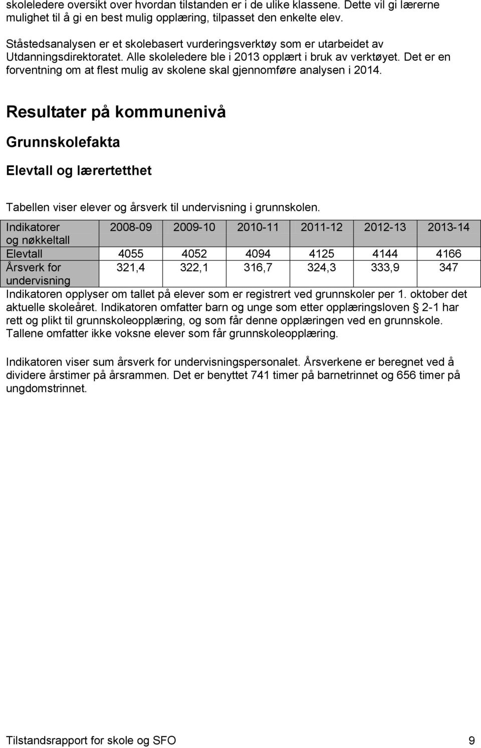 Det er en forventning om at flest mulig av skolene skal gjennomføre analysen i 2014.