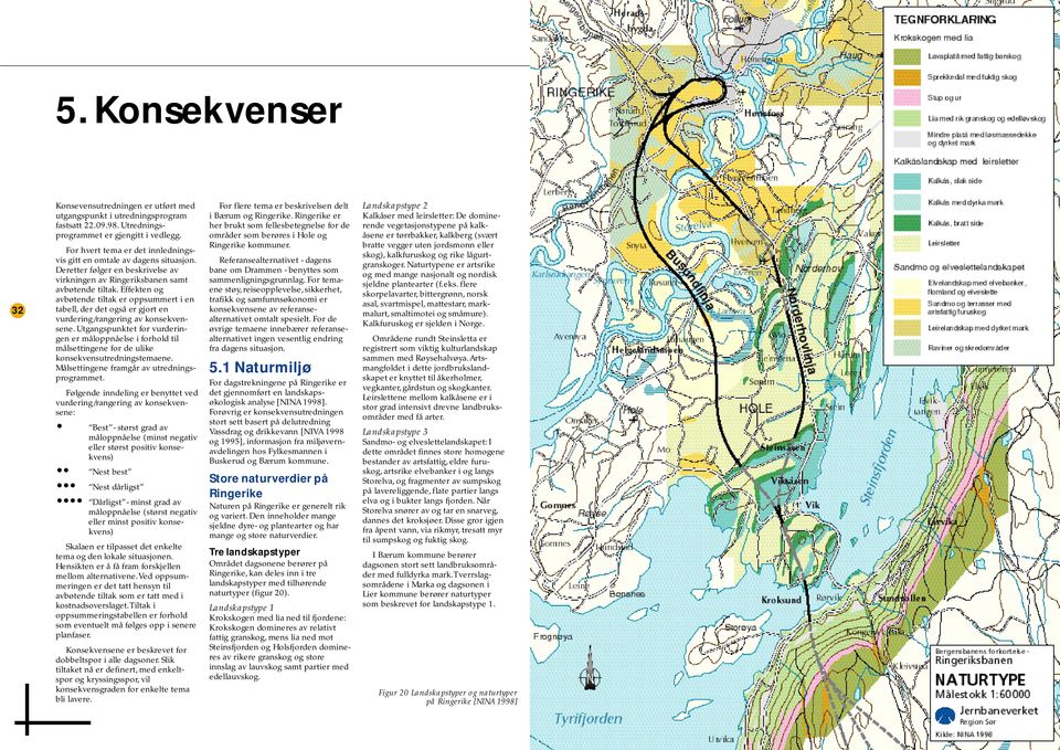 Følgende inndeling er benyttet ved vurdering/rangering av konsekvensene: Best - størst grad av måloppnåelse (minst negativ eller størst positiv konsekvens) Nest best Nest dårligst Dårligst - minst