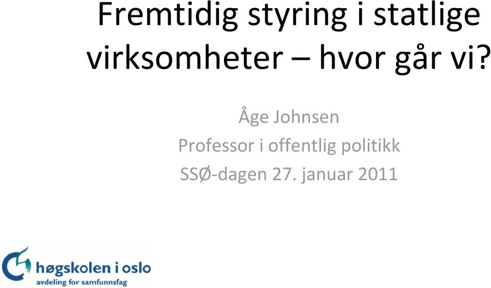 Åge Johnsen Professor i