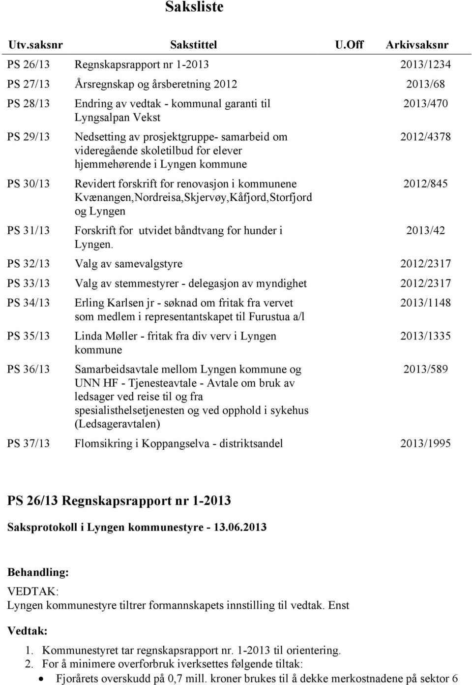 Vekst Nedsetting av prosjektgruppe- samarbeid om videregående skoletilbud for elever hjemmehørende i Lyngen kommune Revidert forskrift for renovasjon i kommunene