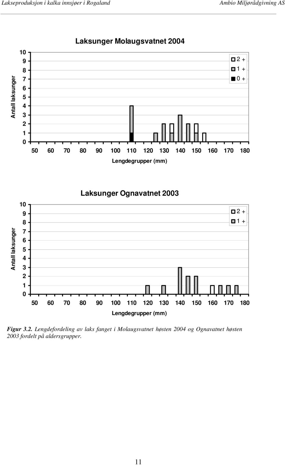 2003 2 + 1 + 50 60 70 80 90 0 1 120 130 140 150 160 170 180 Lengdegrupper (mm) Figur 3.2.