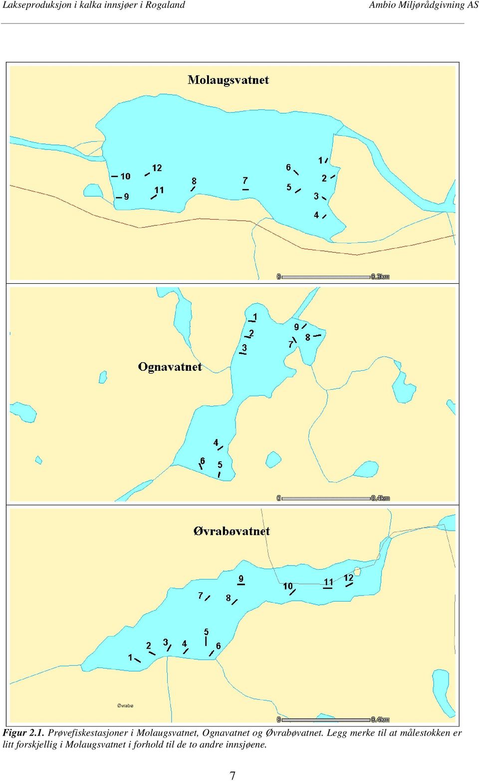 Ognavatnet og Øvrabøvatnet.