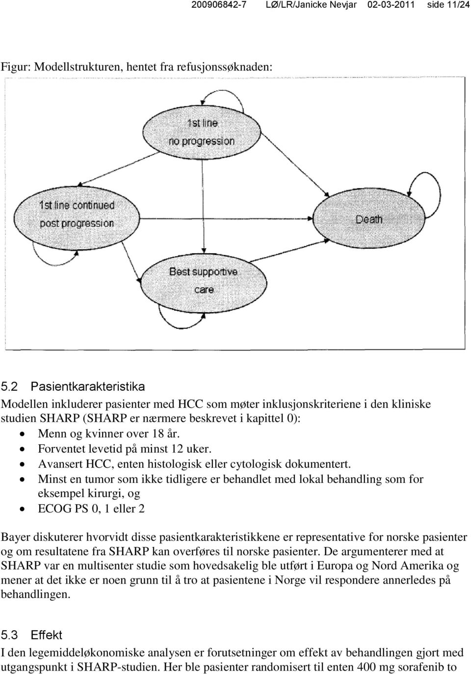 Forventet levetid på minst 12 uker. Avansert HCC, enten histologisk eller cytologisk dokumentert.