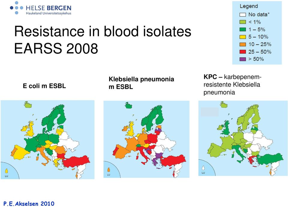 Klebsiella pneumonia m ESBL KPC