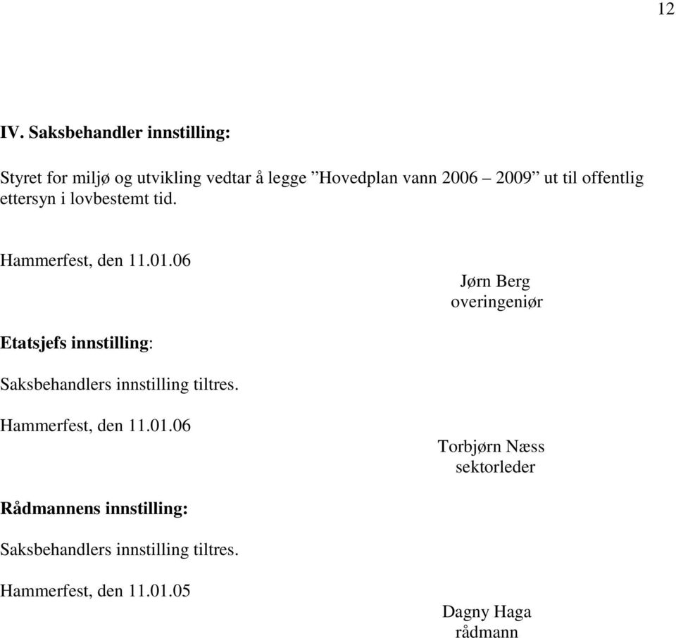 til offentlig ettersyn i lovbestemt tid. Hammerfest, den 11.01.