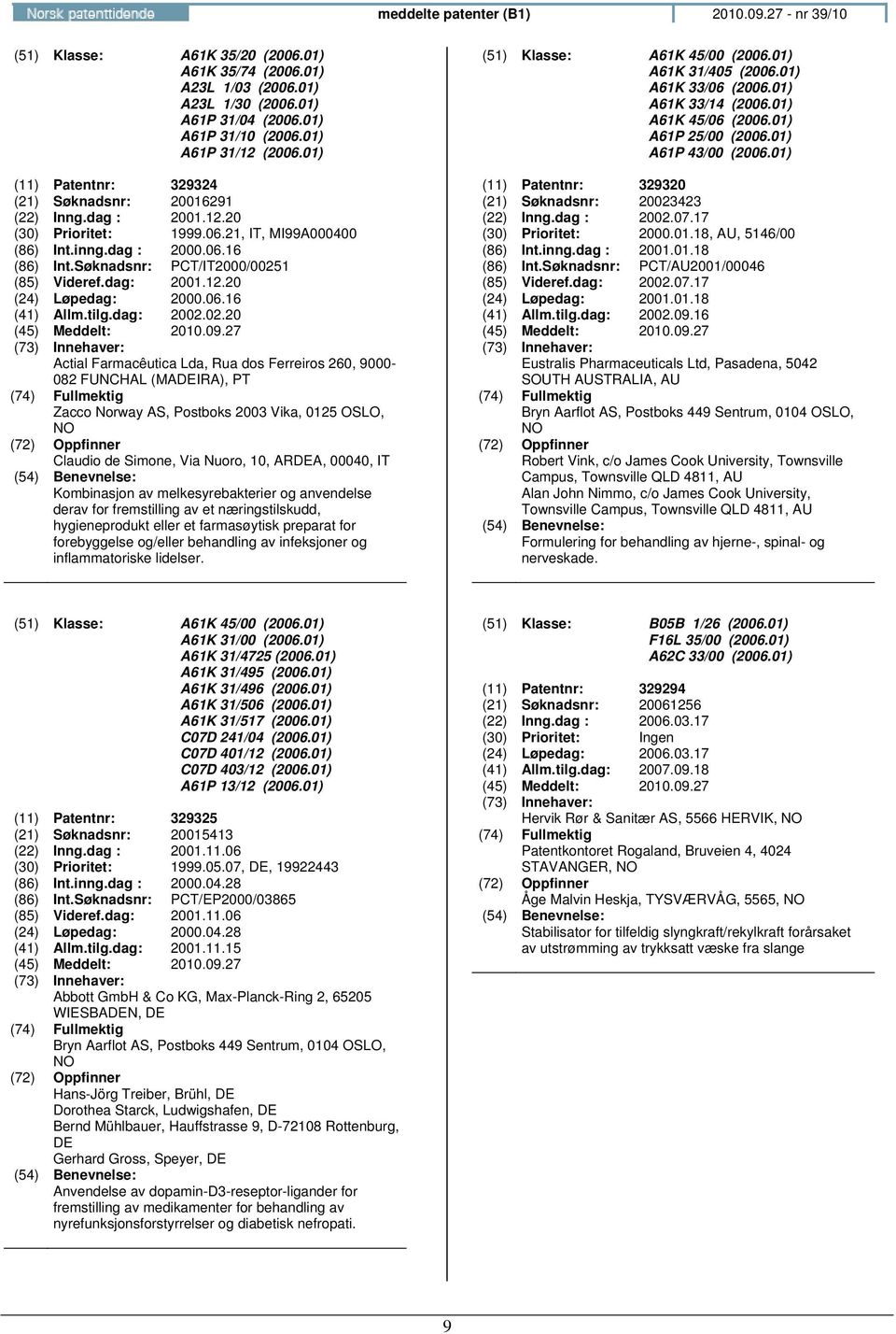 Søknadsnr: PCT/IT2000/0025