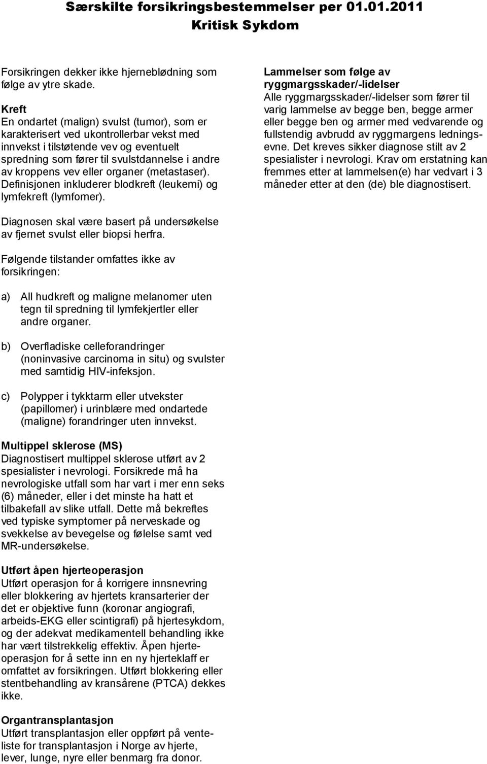 eller organer (metastaser). Definisjonen inkluderer blodkreft (leukemi) og lymfekreft (lymfomer).