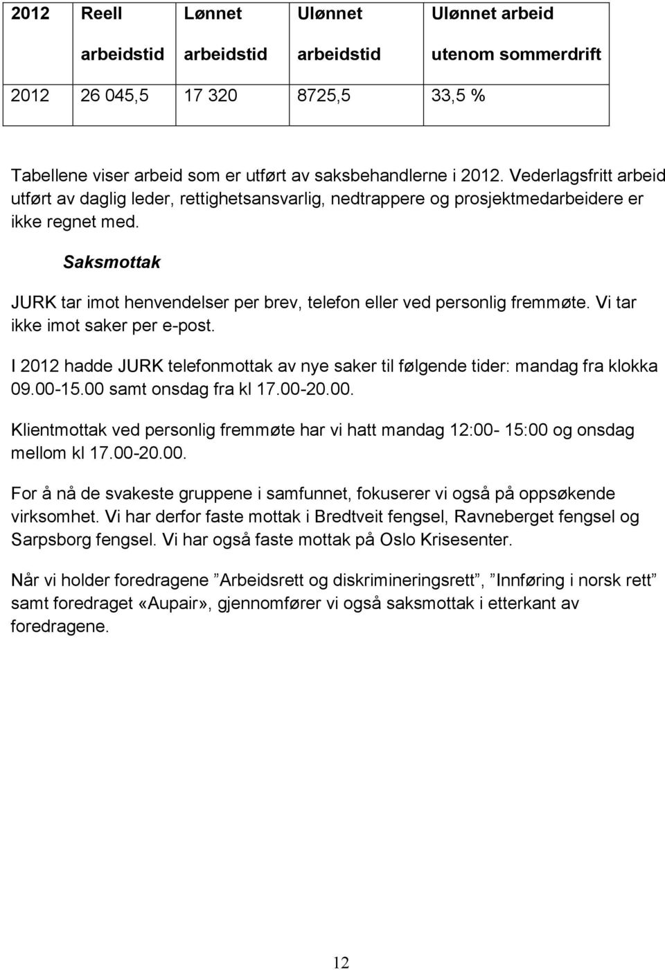 Saksmottak JURK tar imot henvendelser per brev, telefon eller ved personlig fremmøte. Vi tar ikke imot saker per e-post.