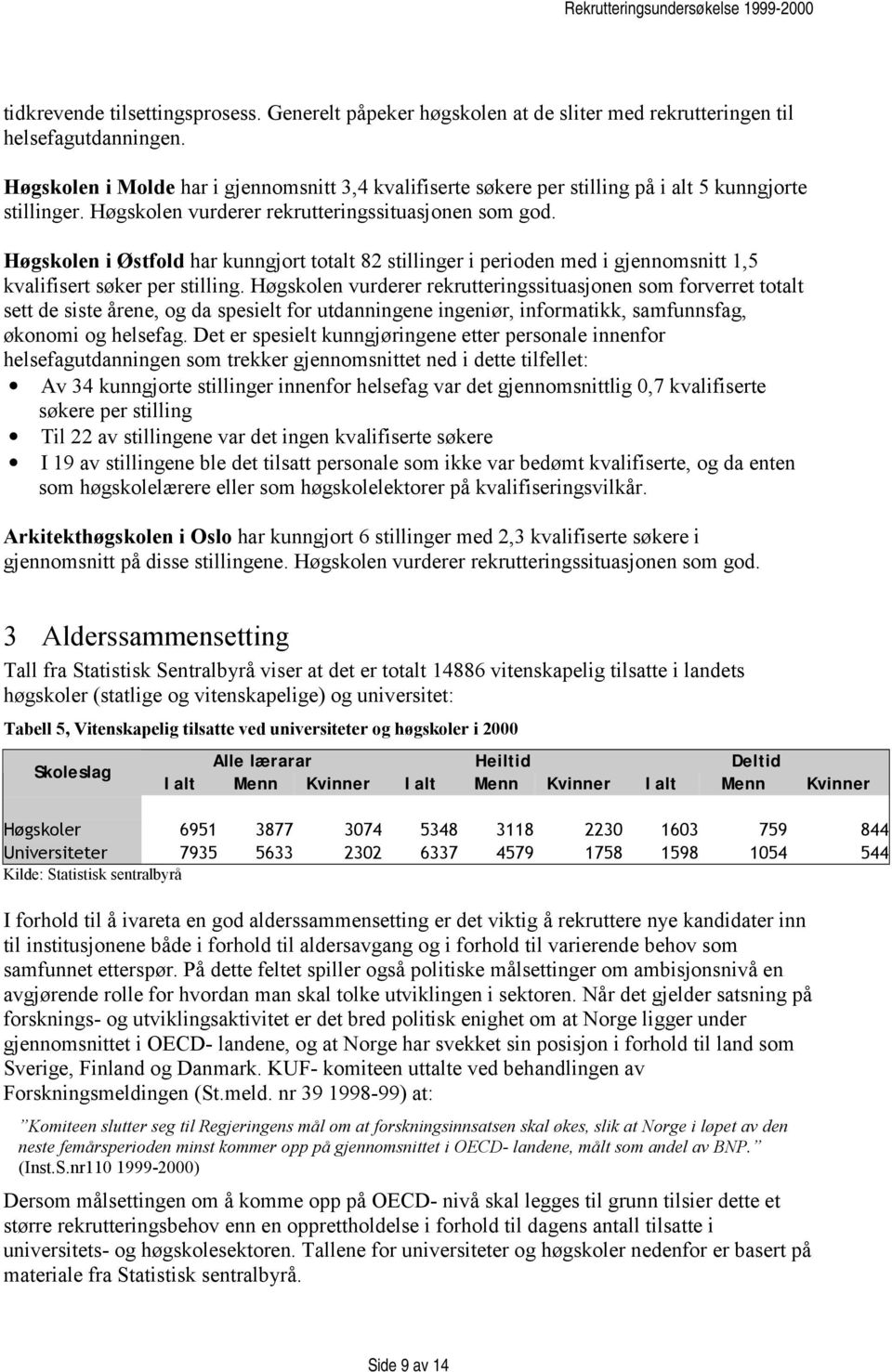 Høgskolen i Østfold har kunngjort totalt 82 stillinger i perioden med i gjennomsnitt 1,5 kvalifisert søker per stilling.