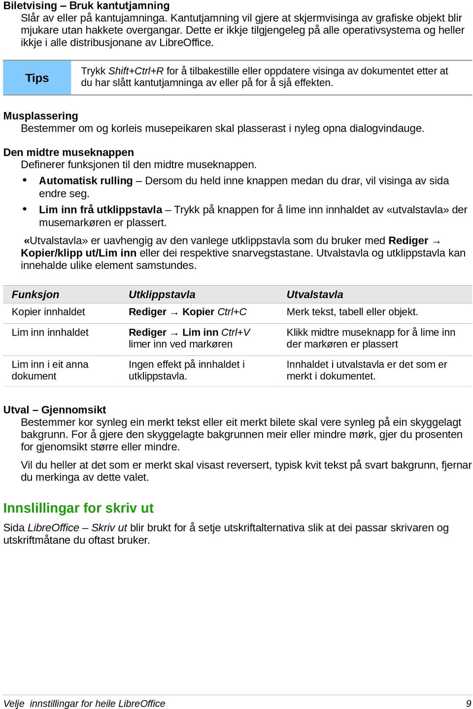 Tips Trykk Shift+Ctrl+R for å tilbakestille eller oppdatere visinga av dokumentet etter at du har slått kantutjamninga av eller på for å sjå effekten.