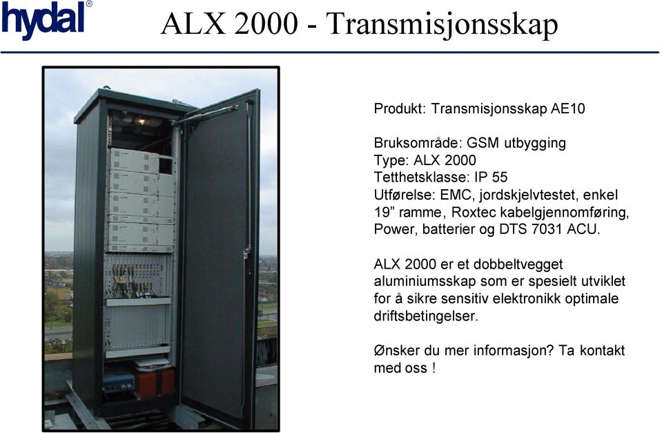 Power, batterier og DTS 7031 ACU.