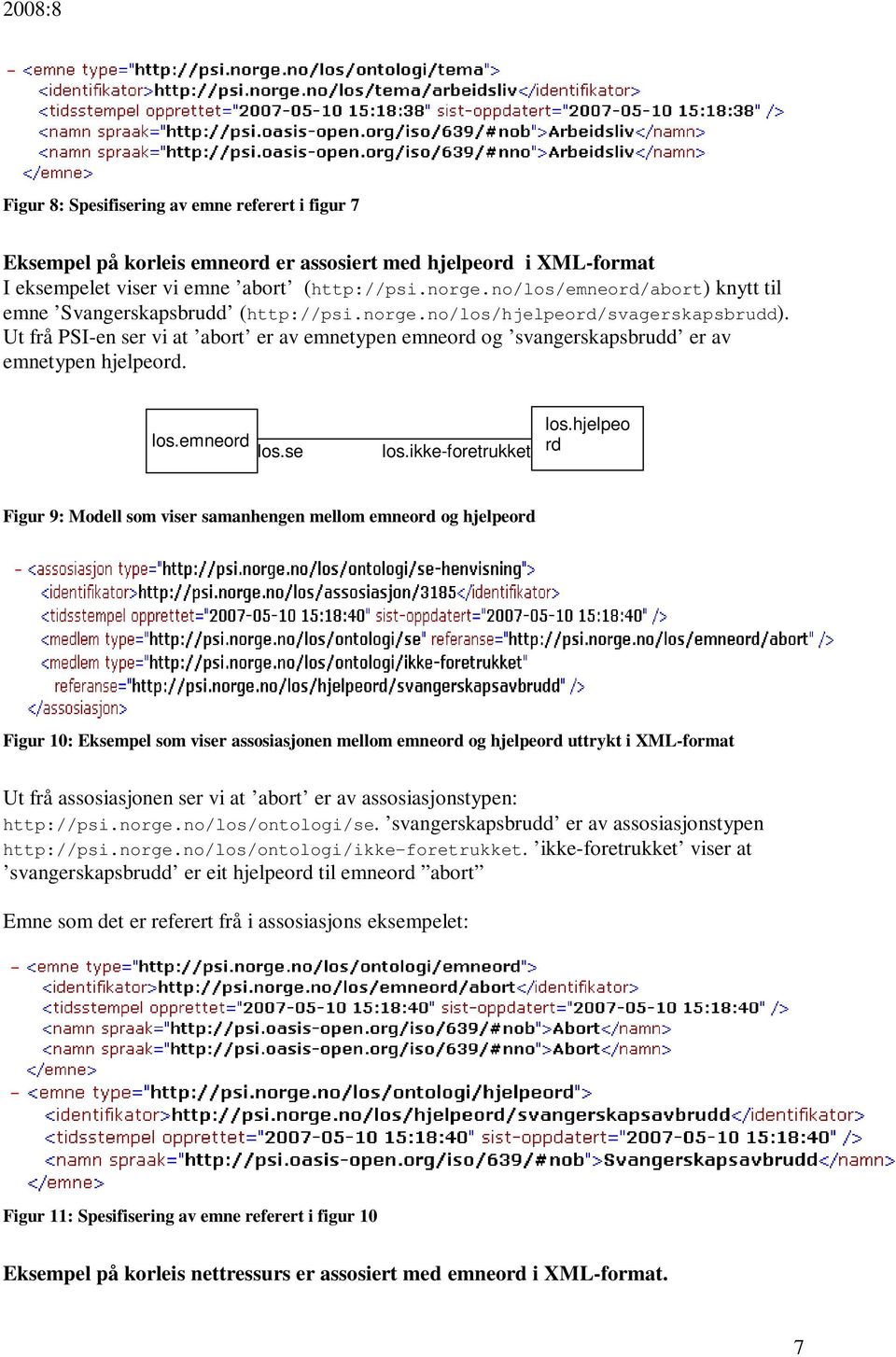 Ut frå -en ser vi at abort er av emnetypen emneord og svangerskapsbrudd er av emnetypen hjelpeord. los.emneord los.se los.ikke-foretrukket los.