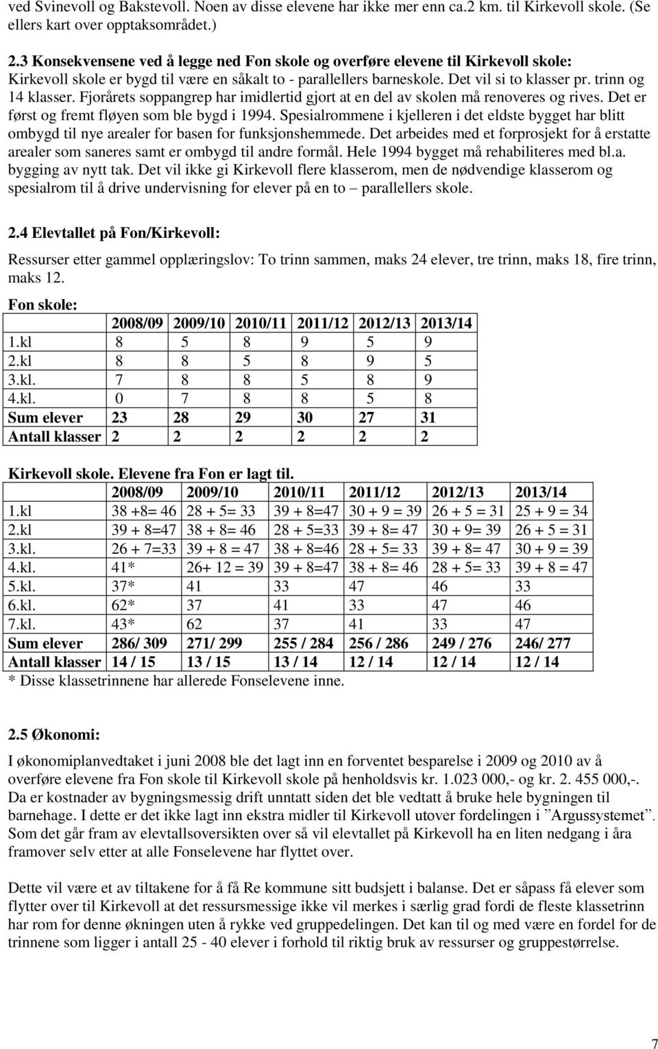 trinn og 14 klasser. Fjorårets soppangrep har imidlertid gjort at en del av skolen må renoveres og rives. Det er først og fremt fløyen som ble bygd i 1994.