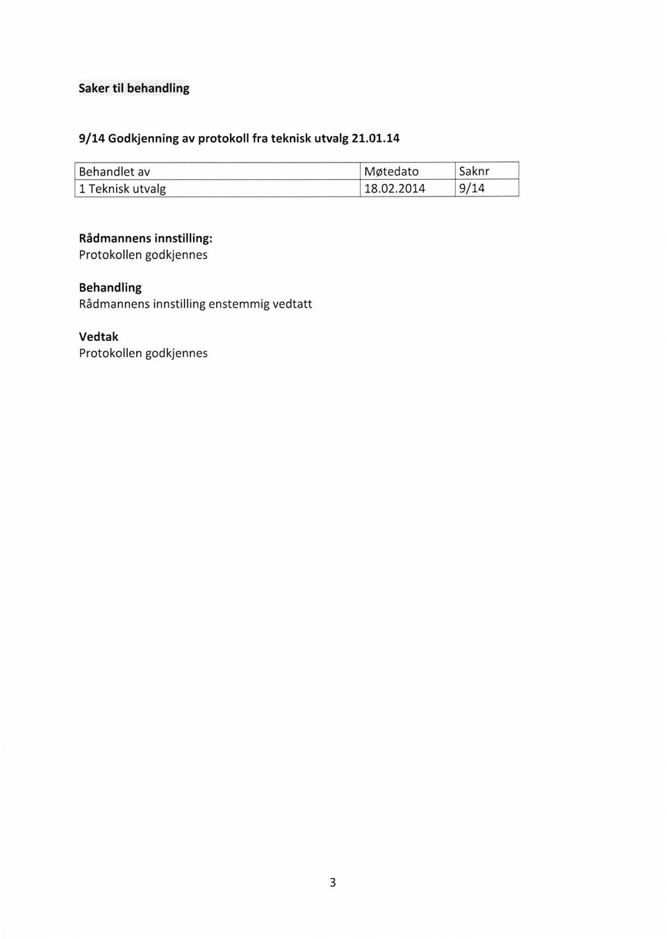 14 1 Teknisk utvalg 18.02.