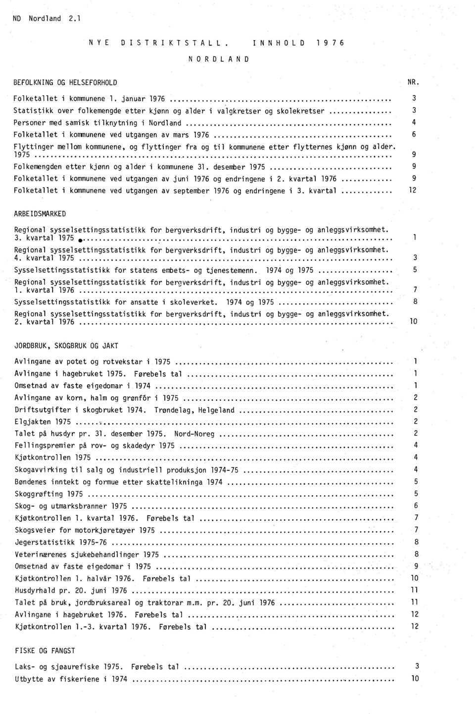 Flyttinger mellom kommunene, og flyttinger fra og til kommunene etter flytternes kjønn og alder. 1975 9 Folkemengden etter kjønn og alder i kommunene 31.