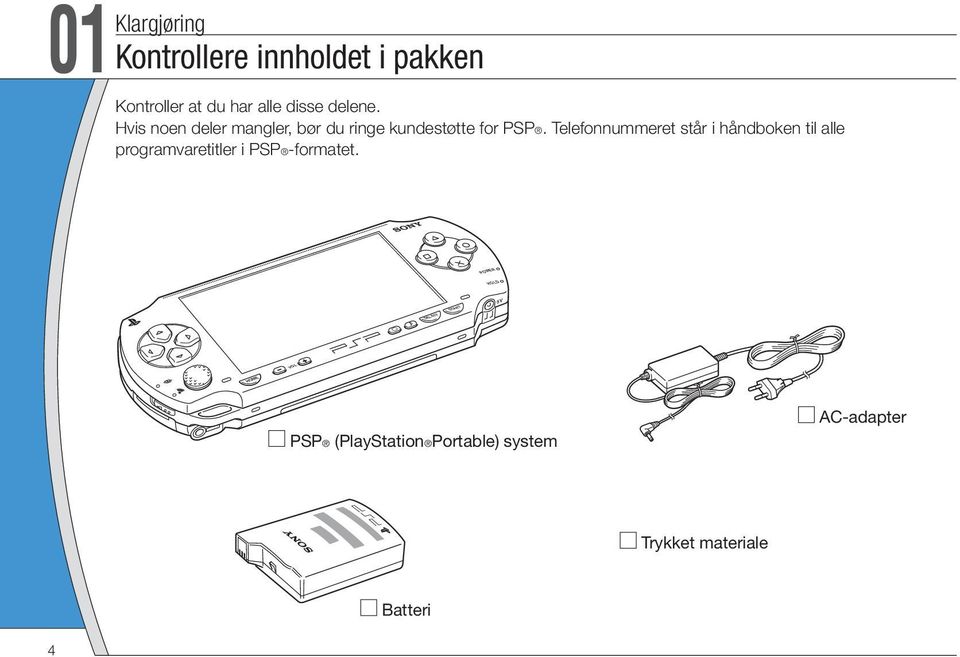 Telefonnummeret står i håndboken til alle programvaretitler i PSP -formatet.