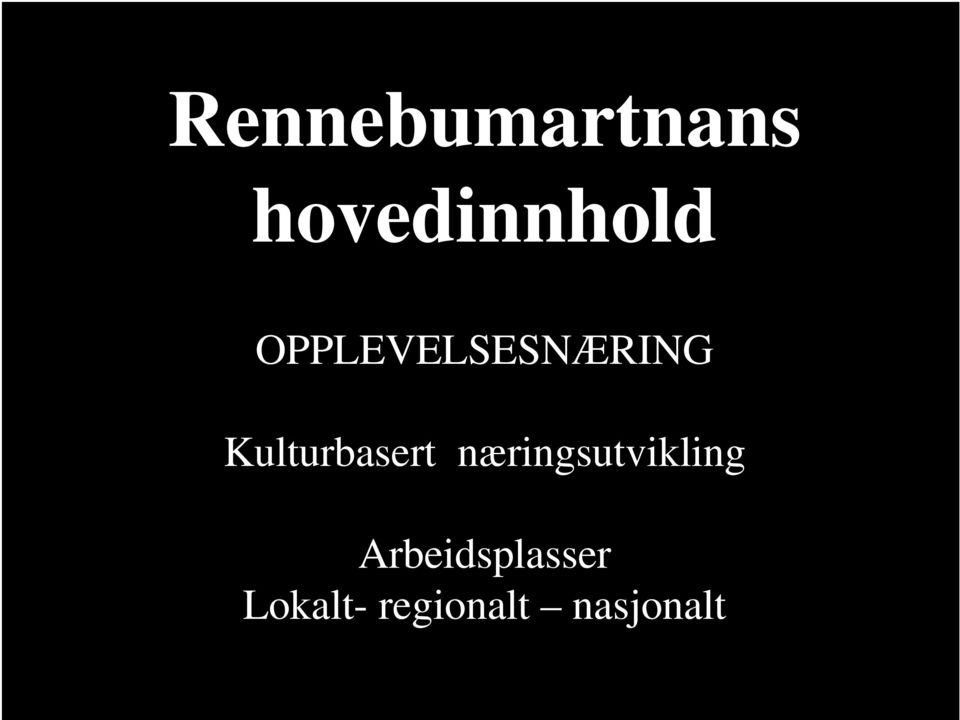 Kulturbasert næringsutvikling