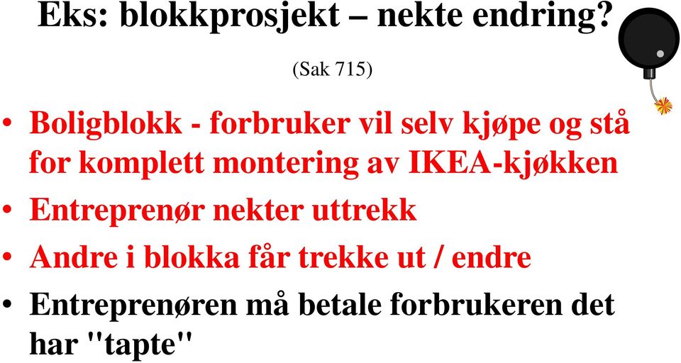 komplett montering av IKEA-kjøkken Entreprenør nekter