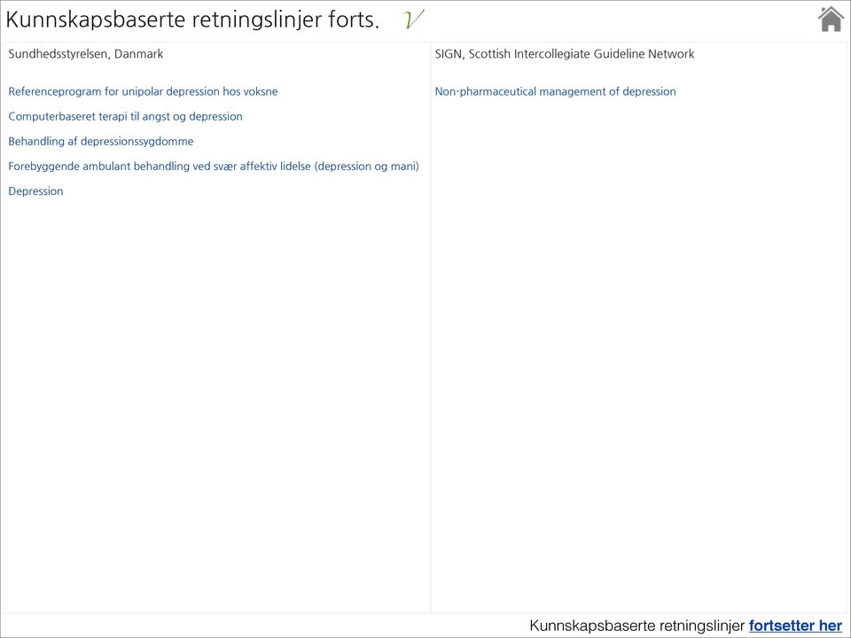 depression hos voksne Non-pharmaceutical management of depression Computerbaseret terapi til angst og