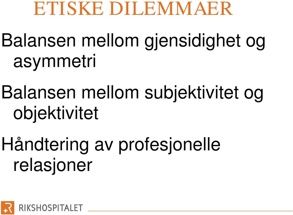 mellom subjektivitet og