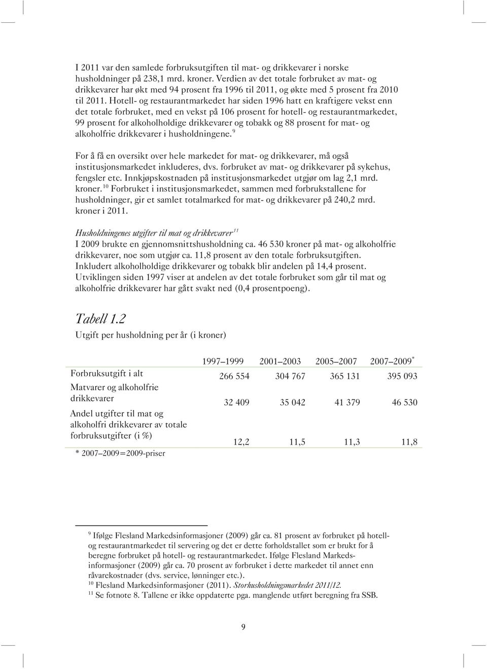 Hotell- og restaurantmarkedet har siden 1996 hatt en kraftigere vekst enn det totale forbruket, med en vekst på 106 prosent for hotell- og restaurantmarkedet, 99 prosent for alkoholholdige