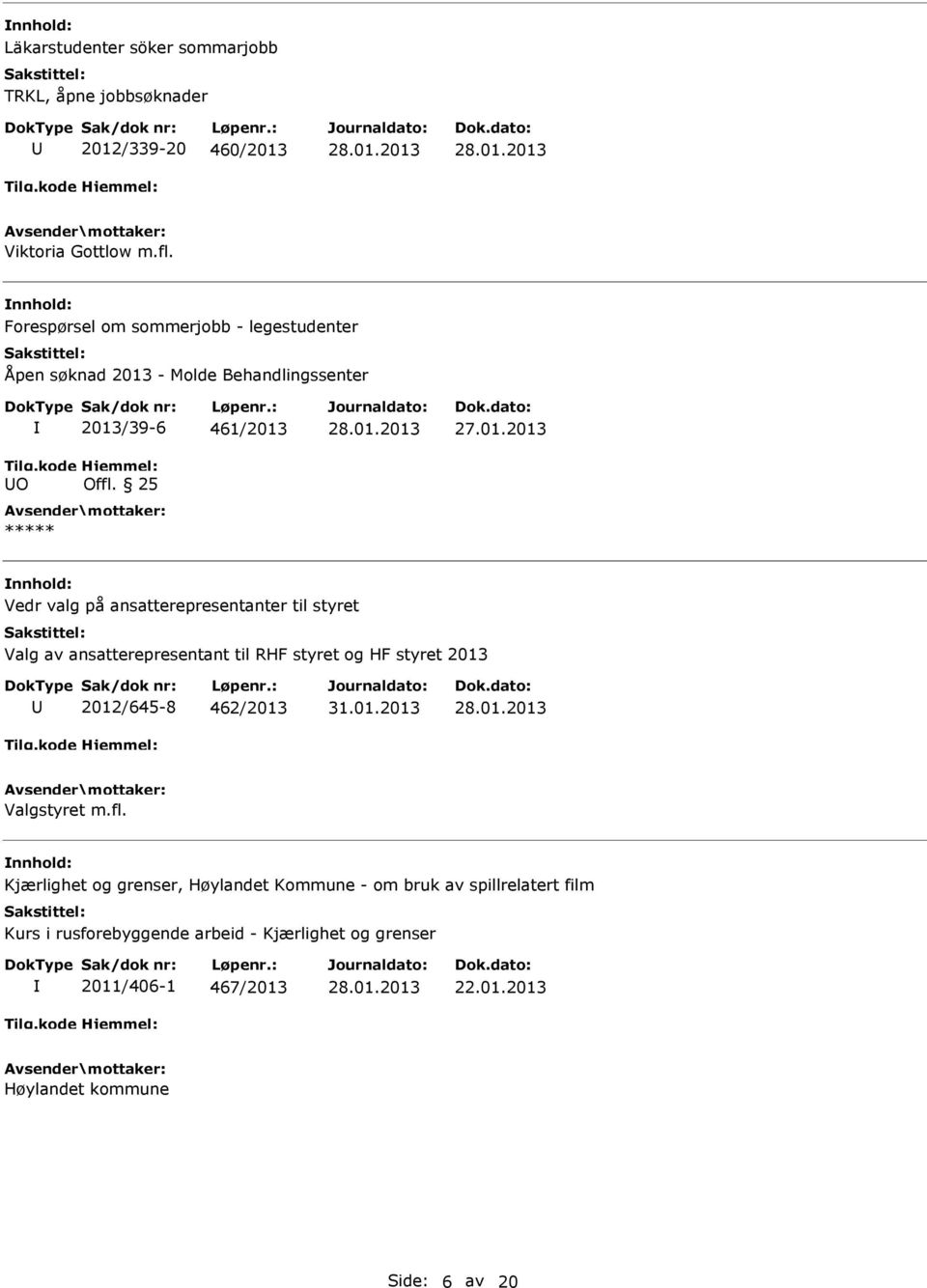 - Molde Behandlingssenter O 2013