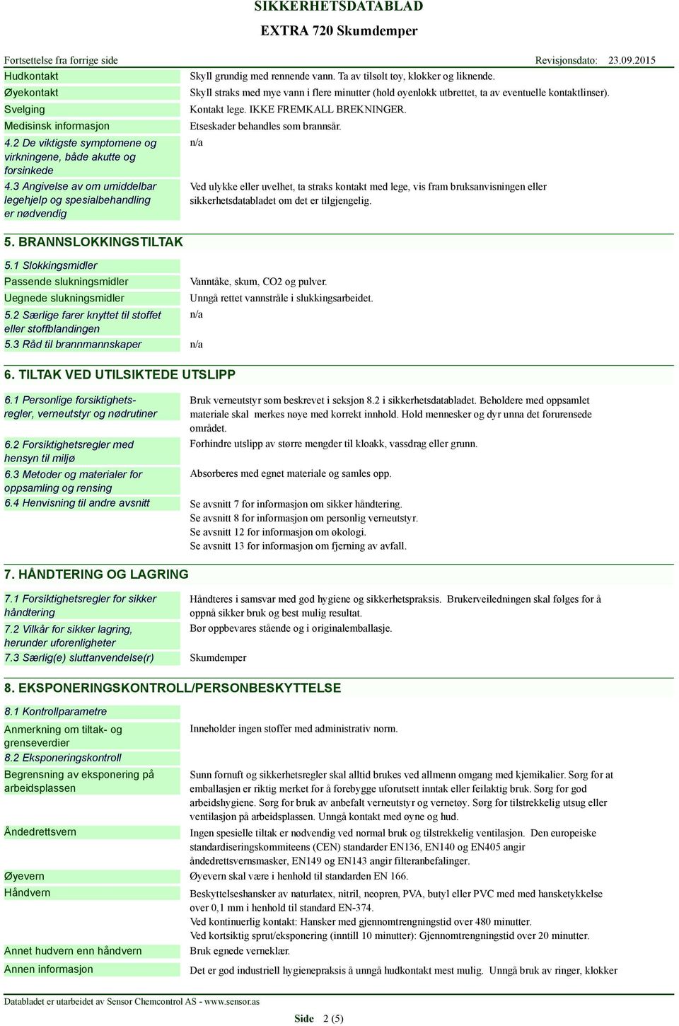 Kontakt lege. IKKE FREMKALL BREKNINGER. Etseskader behandles som brannsår.